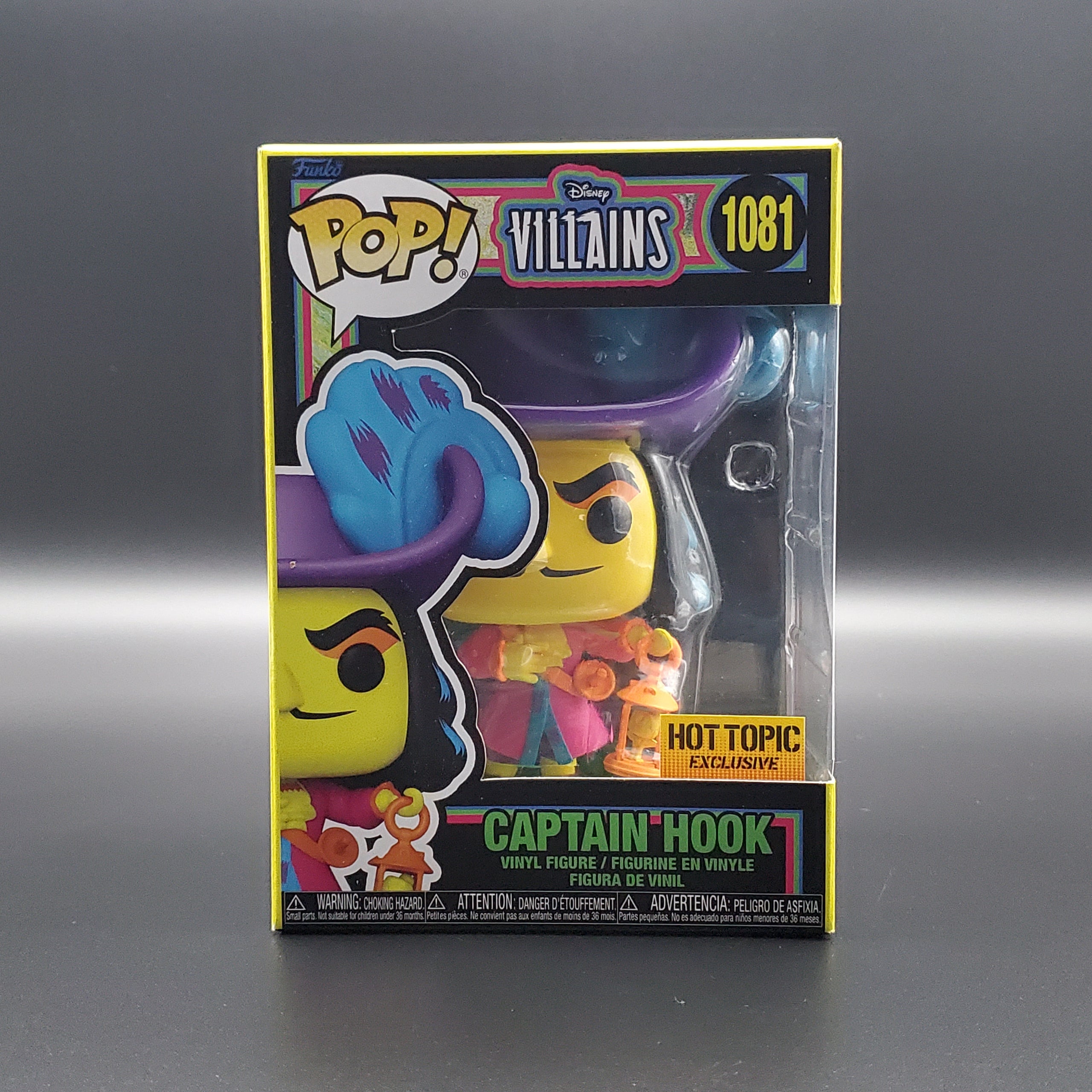 Disney Villains Pop! Captain Hook (Blacklight) Vinyl Figure Hot